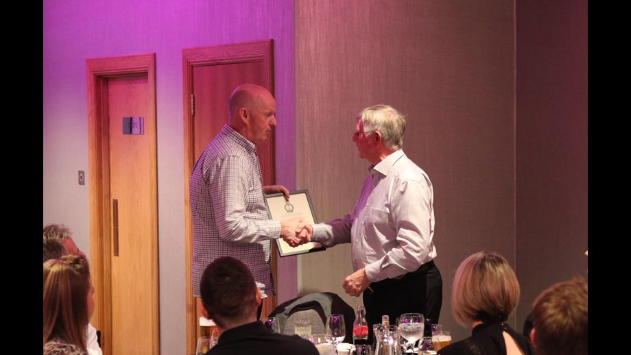 Chassey Findlay shaking hands with Retiring DLA John West