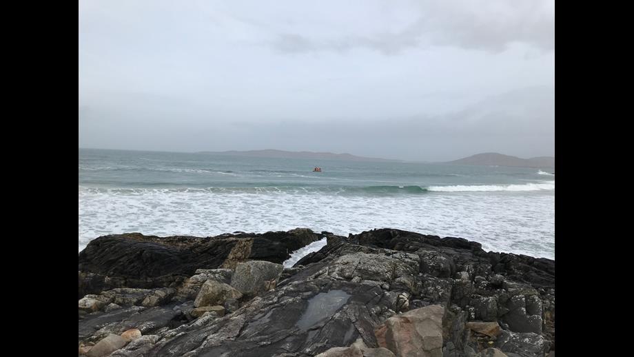 Leverburgh RNLI in the distance, photo taken from the shore. 