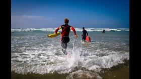 RNLI lifeguard in action