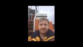 Crew member Iain Beaton dashed from the hairdresser's mid shampoo 