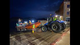 The Littlehampton RNLI volunteer crew returning to the slipway at Fisherman’s Quay in the early hours of 13 June after more than seven hours of search and rescue operations.
