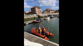 Launching the D Class lifeboat at Sunderland 