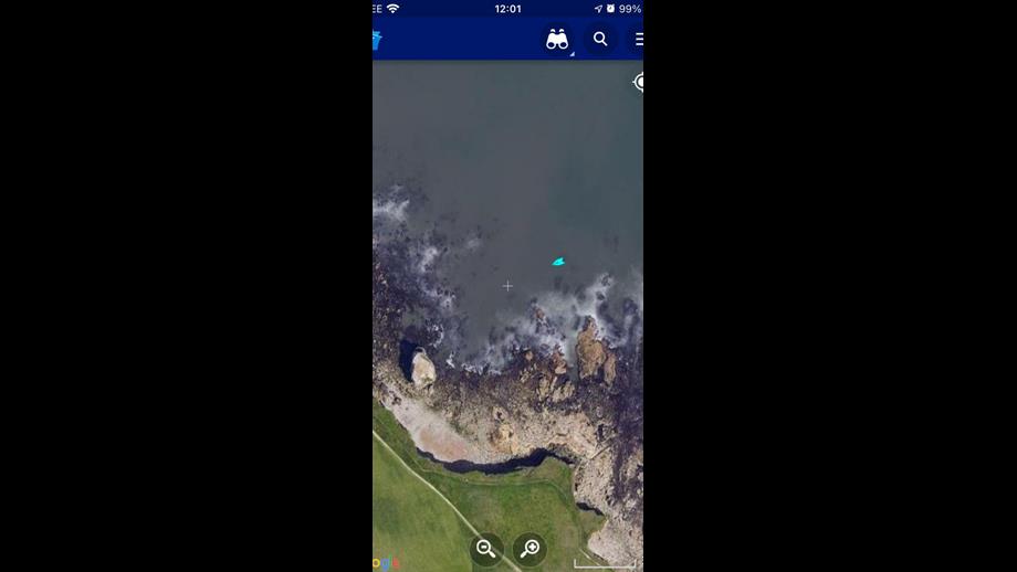 Location of the lifeboat at the incident on Saturday 