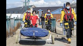 When the RNLI asked members of the public to join in its ‘Mayday Mile’ fundraising event, young sailor Jasper thought he could support the campaign by taking his dinghy with him for a walk, to raise money for his local lifeboat station.