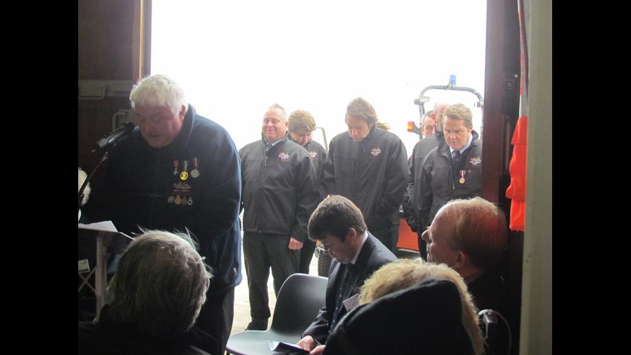Ronnie at the boat naming in 2014
