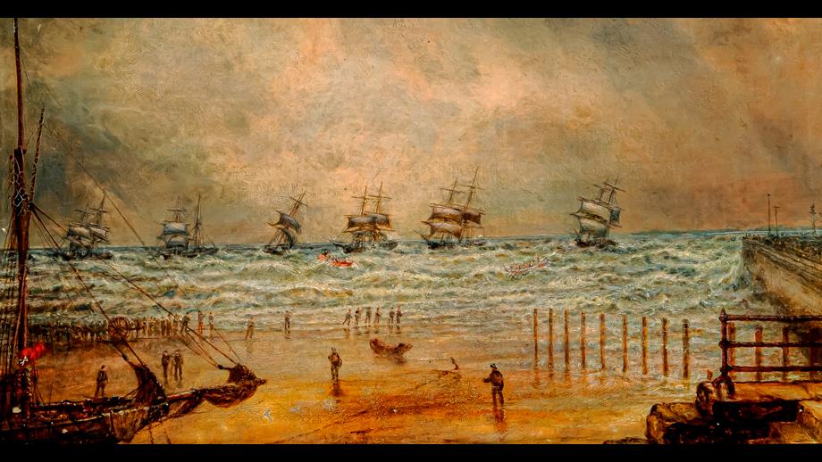 Painting depicting the Great Gale