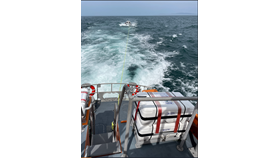 Rescue of nine people from vessel taking on water off Fair Head