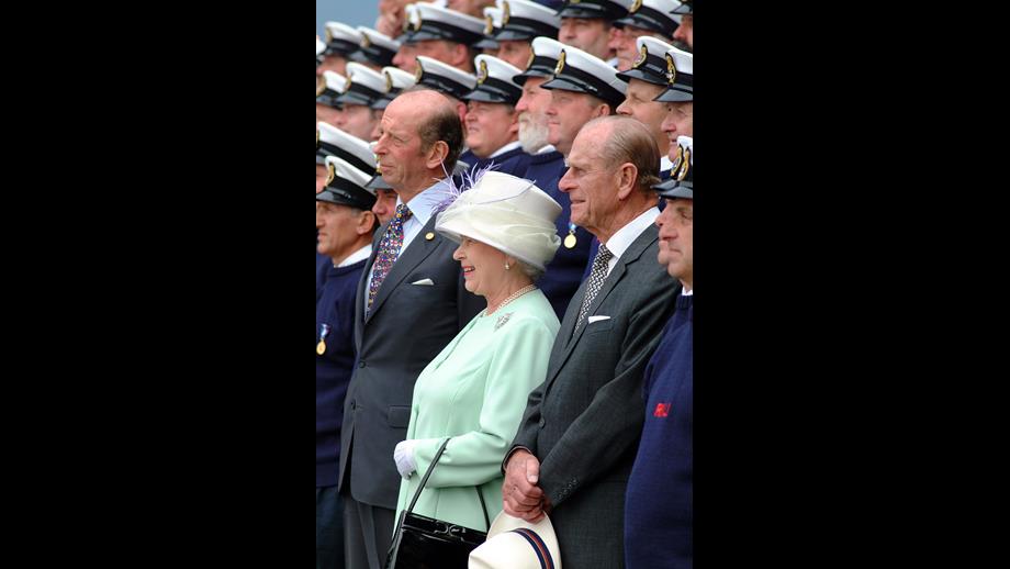 Her Majesty Queen Elizabeth II at the opening of the RNLI College in Poole, Dorset on 24 July 2004