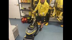 Pete McGeown using the new Karcher equipment at Scarborough RNLI