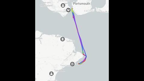 AIS track of RNLB Alfred Albert Williams