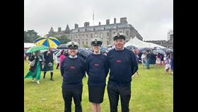 The three volunteers n the Gardens of Holyrood