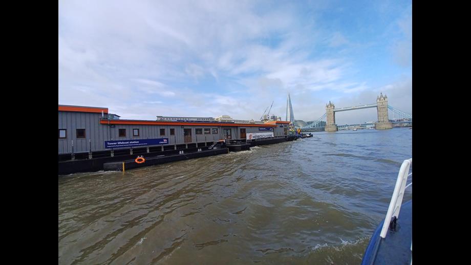Tower lifeboat station with Tower bridge