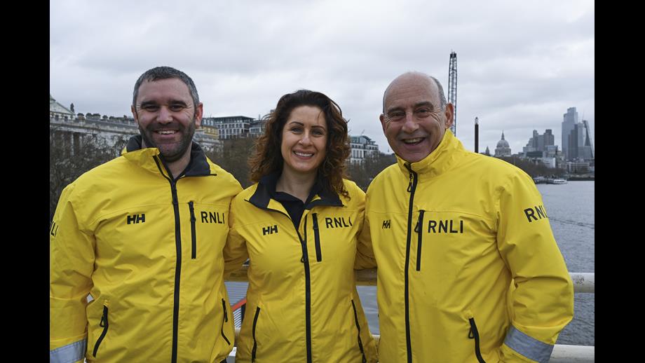 Lifeboat crew members Ian Pullen, Suzanne Goldberg and Steve Wheatley