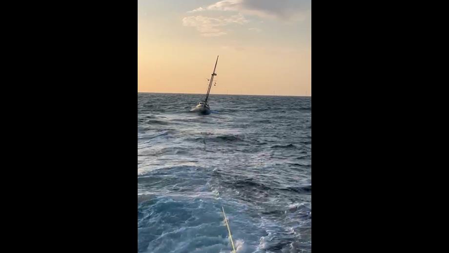 Walton and Frinton Lifeboat towing yacht back to safety