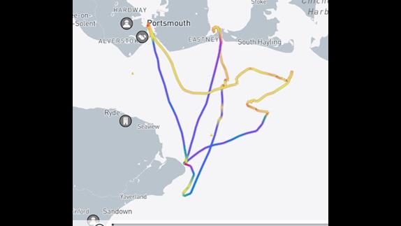 AIS tracks of RNLB Alfred Albert Williams - Sunday 26th November 2023