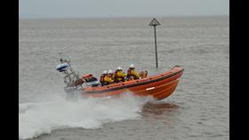 Lifeboat moving through the water