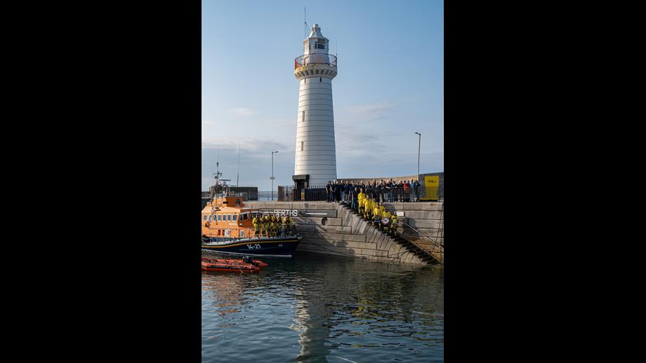 The charity, which was founded in 1824, asked its volunteers and staff from around Ireland and the UK to take a photo of themselves, their crew or their team, at as close to 18:24 on 1.8.24 as possible. Representatives including crew, fundraisers and shop volunteers from RNLI communities in Northern Ireland have taken part. The photos have been uploaded to an online portal and will be used to create a montage image. Donaghadee Lifeboat Station, which opened in 1910, were delighted to be able
