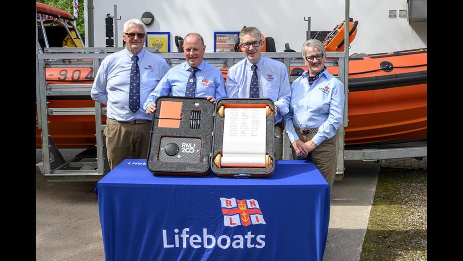 Lifeboat stations take part in RNLI 200th anniversary scroll relay