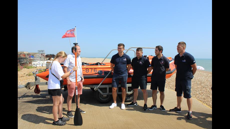 Rescuees reunite with Eastbourne RNLI crew