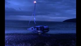 Sailing boat on beach