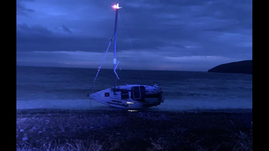 Sailing boat on beach