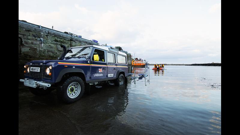 Seahouses Inshore Lifeboat ‘Grace Darling’ launching.