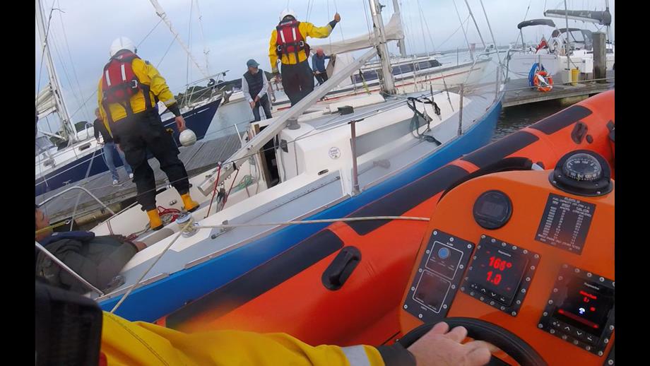 Lymington crew delivering yacht safely to shore 
