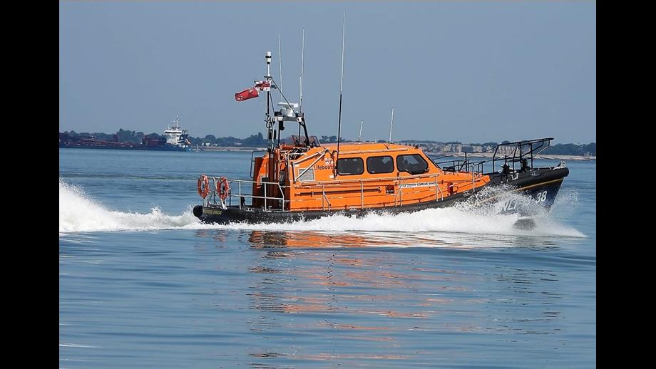 Exiting Queenborough Harbour at speed.