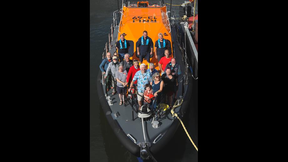 Crew and folkies aboard the Shannon class at Whitby.