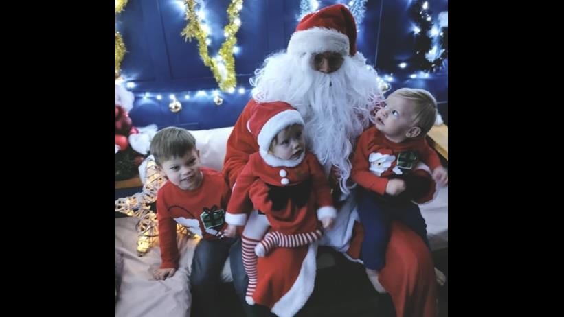 Mark Turrell (AKA Santa) with his grandchildren