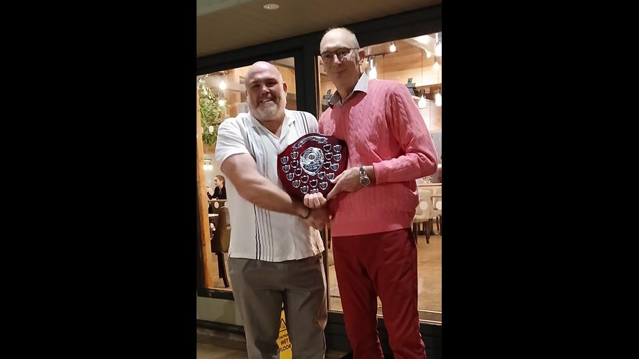 Peter Walker receiving his Award