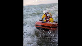 17-45 Y-boat deployment during exercise with two volunteer crew onboard