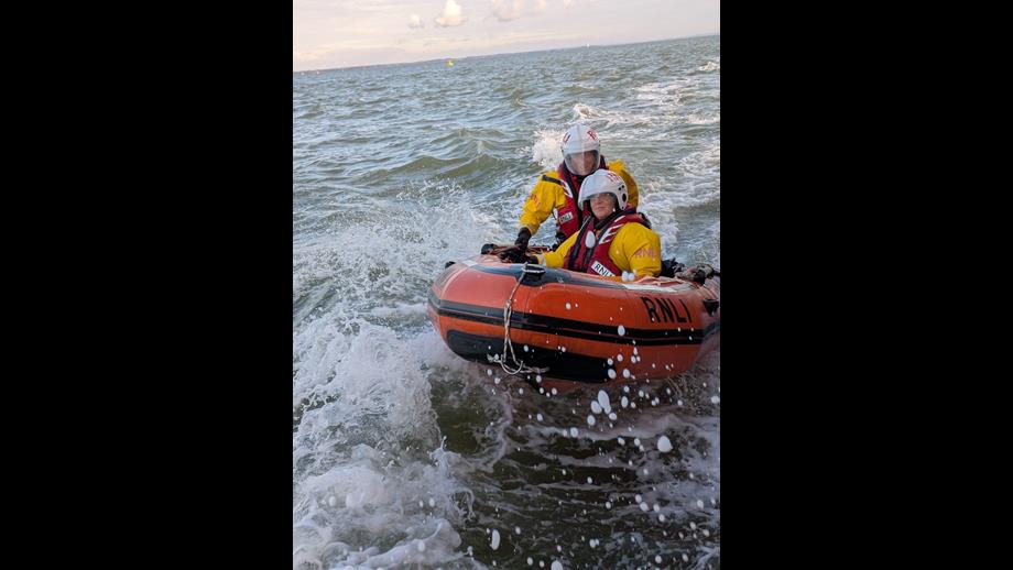 17-45 Y-boat deployment during exercise with two volunteer crew onboard