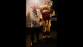 The Mayor of Christchurch meets RNLI mascot Rookie the Reindeer