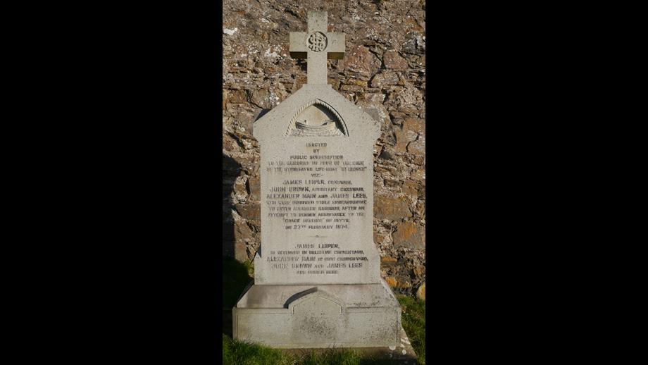 1874 Stonehaven lifeboat disaster memorial headstone
