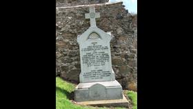 Photo of the memorial headstone to James Leiper, John Brown, Alexander Main and James Lees. Crew of the Stonehaven lifeboat who lost their lives in the disaster of 1874 the