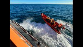 Picture shows an inflateable lifeboat from Penlee