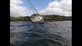 Yacht aground