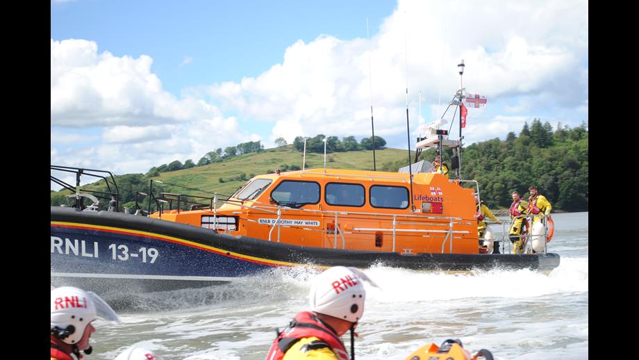 Workington lifeboat at Kippford lifeboat open day 2024