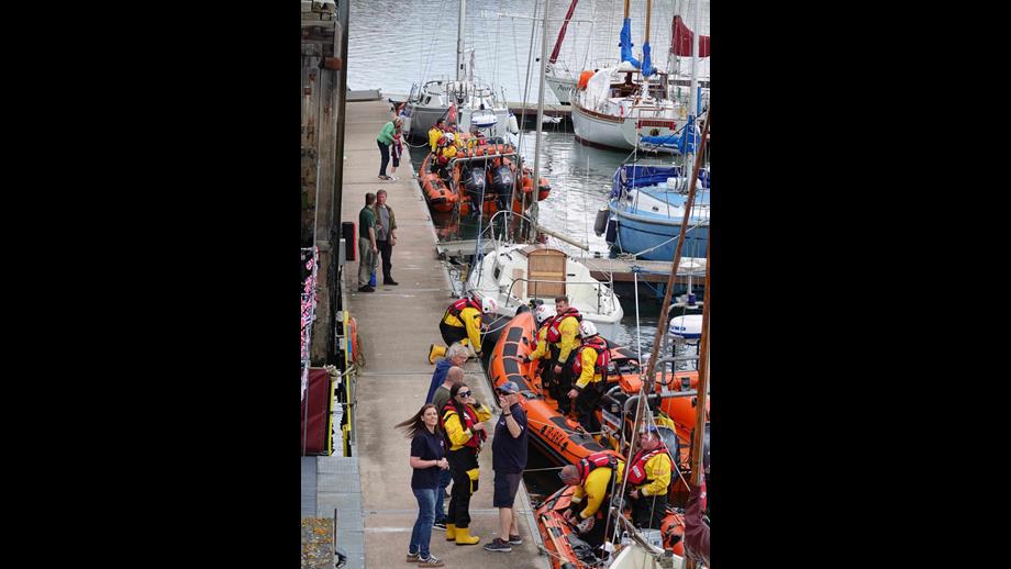 Newbiggin and Blyth lifeboats gathered at the event
