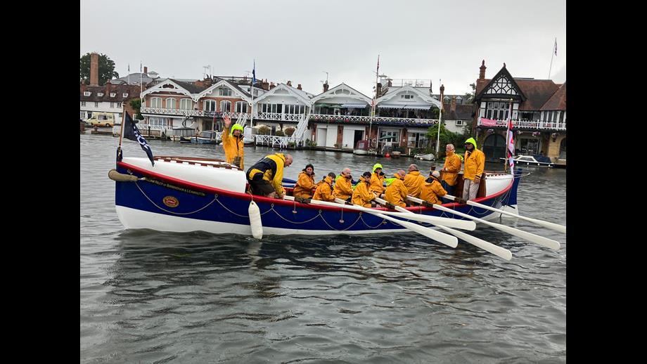 Wiiliam Riley Historic Boat with Rowers and CEO, Peter Sparkes