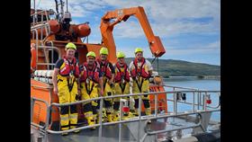 Castletownbere RNLI crew on the lifeboat