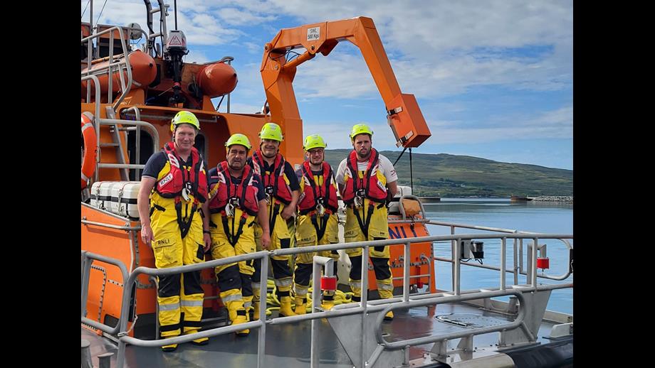 Castletownbere RNLI crew on the lifeboat