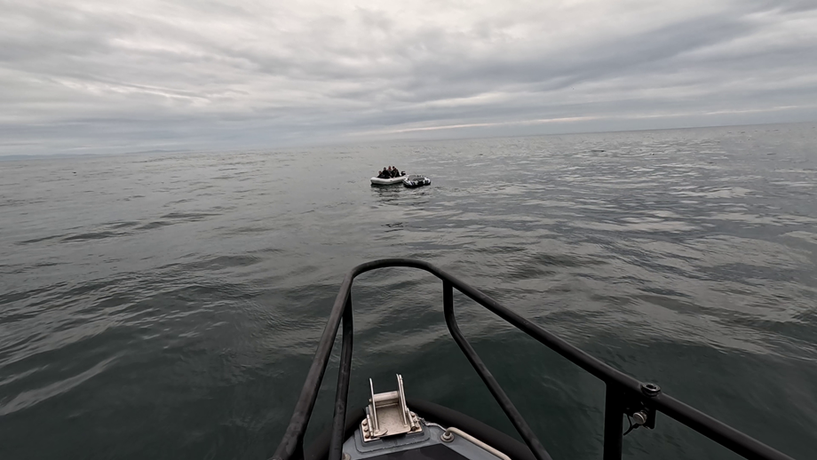 Dinghies off the Mull of Galloway