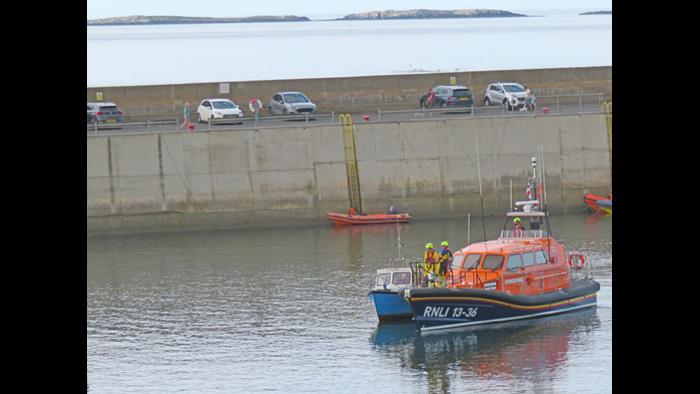 Safely in Seahouses harbour