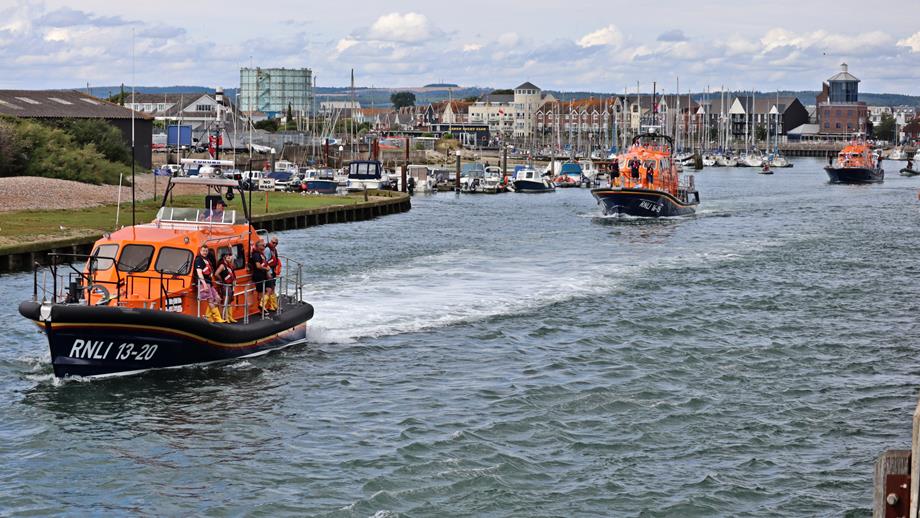 Neighbouring lifeboat stations Shoreham Harbour and Selsey were special visitors