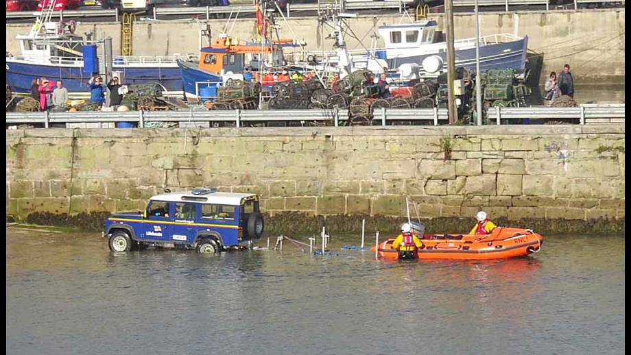 Image: Seahouses Inshore Lifeboat launching.