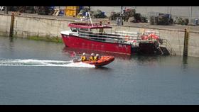 Image: Seahouses Inshore Lifeboat RNLB D-828 Grace Darling launching.