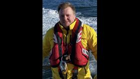 James Granitza pictured on the lifeboat