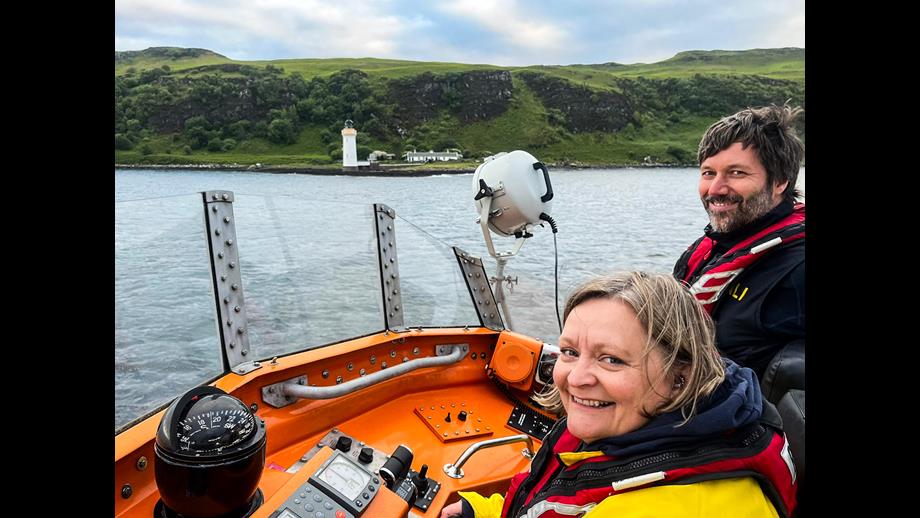 Tobermory RNLI Launch Authority Dawn Reade on exercise